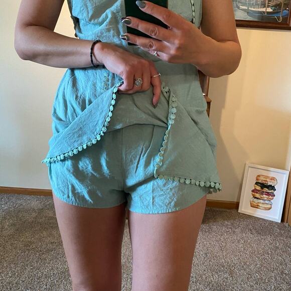Twenty Ten sage green strapless romper - Picture 4 of 9